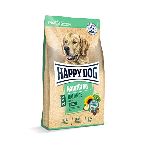 Happy Dog 60523 – NaturCroq Balance – Trockenfutter mit heimischen Kräutern für ausgewachsene Hunde – 1 kg Inhalt von Happy Dog