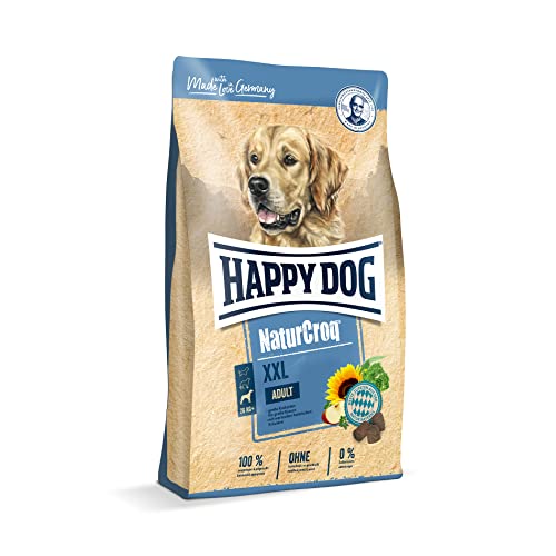 Happy Dog 60524 – NaturCroq XXL – Trockenfutter mit Kräutern und großen Kroketten – Mix für größere Hunde – 15 kg Inhalt von Happy Dog