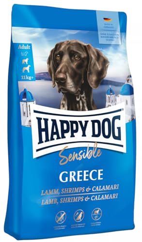 Happy Dog Sensible Greece - M - Trockenfutter, Hundefutter - Geschmacksrichtung Lamm, Shrimps & Calamari - 11kg von Happy Dog