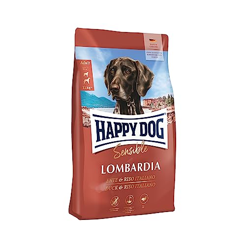 Happy Dog 60695 - Sensible Lombardia Ente & Riso Italiano - Trockenfutter für ausgewachsene Hunde - 2,8 kg Inhalt von Happy Dog