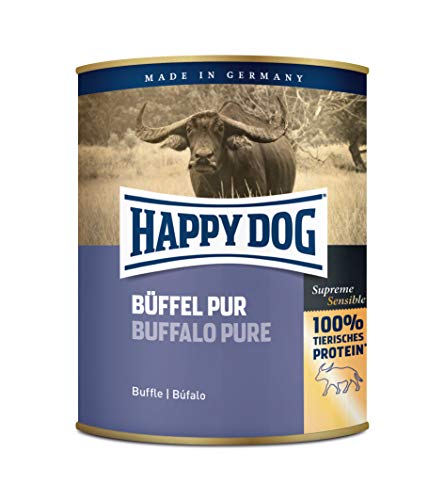 Happy Dog Fleisch Dosen Büffel Pur, 800 g, 6er Pack (6 x 800 g) von Happy Dog