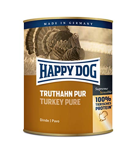 Happy Dog Fleisch Dosen Truthahn Pur, 800 g, 6er Pack (6 x 800 g) von Happy Dog