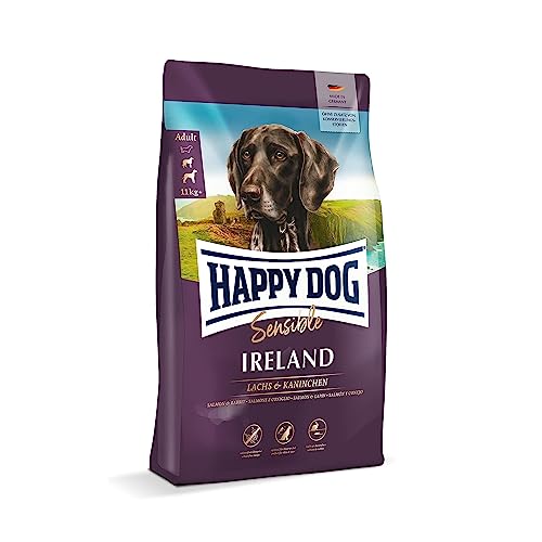 Happy Dog 03535 - Sensible Ireland Lachs und Kaninchen - Trockenfutter für ausgewachsene Hunde - 1 kg Inhalt von Happy Dog