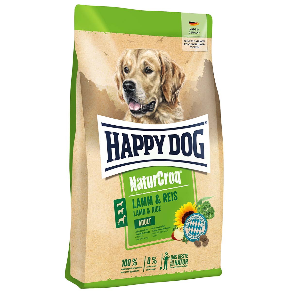 Happy Dog NaturCroq Lamm & Reis 15kg + 3kg gratis von Happy Dog