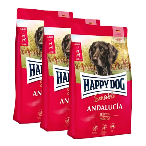 Happy Dog Sensible Andalucía M 3X 2,8 kg - Trockenfutter, Geschmacksrichtung Schwein von Happy Dog