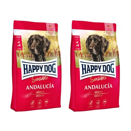 Happy Dog - Sensible Andalucía M Ibérico-Schwein - Trockenfutter für ausgewachsene Hunde -2X 11 kg Inhalt von Happy Dog