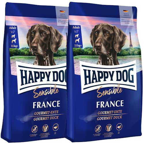 Happy Dog Sensible France M 2X 4 kg - Trockenfutter, Geschmacksrichtung Gourmet Ente von Happy Dog