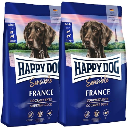 Happy Dog Sensible France - M - Trockenfutter, Hundefutter - Geschmacksrichtung Gourmet Ente - 2x11kg von Happy Dog