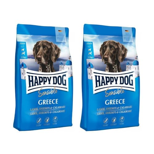 Happy Dog Sensible Greece M 2X 1 kg - Trockenfutter, Geschmacksrichtung Lamm, Shrimps & Calamari von Happy Dog