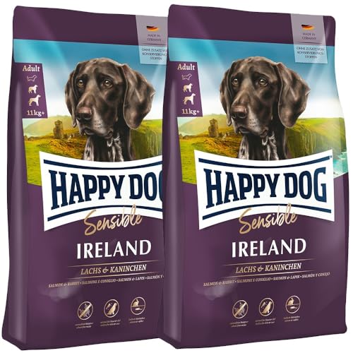 Happy Dog Sensible Ireland - M - Trockenfutter, Hundefutter - Geschmacksrichtung Lachs & Kaninchen - 2x12,5kg von Happy Dog