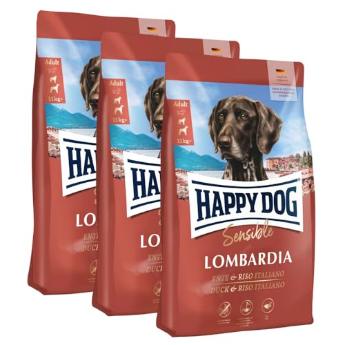 Happy Dog Sensible Lombardia M 3X 2,8 kg - Trockenfutter, Geschmacksrichtung Ente von Happy Dog