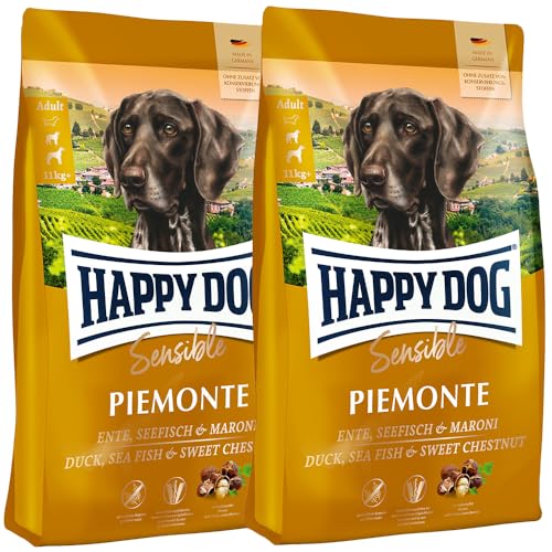 Happy Dog Sensible Piemonte M 2X 4 kg - Trockenfutter, Geschmacksrichtung Ente & Seefisch von Happy Dog