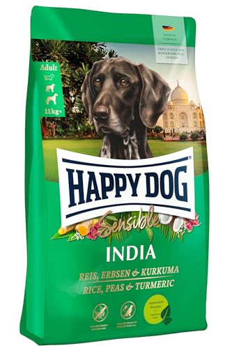 Happy Dog Sensible India - M - Trockenfutter, Hundefutter - Geschmacksrichtung Reis, Erbsen & Kurkuma - 10kg von Happy Dog