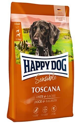 Happy Dog Sensible Toscana - M - Trockenfutter, Hundefutter - Geschmacksrichtung Ente & Lachs - 12,5kg von Happy Dog