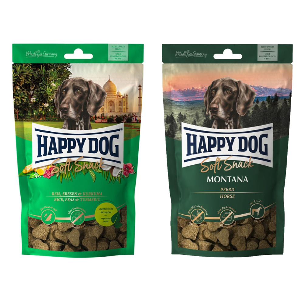 Kombi-Paket: Happy Dog Soft Snack - India 3 x 100 g + 3 x 100 g Montana Kombi-Paket: Happy Dog Soft Snack - India 3 x 100 g + 3 x 100 g Montana von Happy Dog