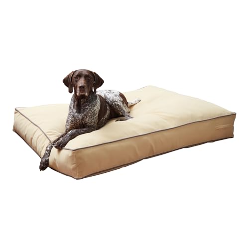 Happy Hounds Buster Hundebett, wendbar, rechteckig, Beige, Größe L (121,9 x 91,4 cm) von Happy Hounds