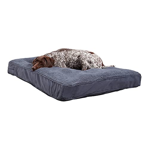 Happy Hounds Greendale Home Fashions Gänseblümchen-Hundebett, stützend, Sherpa, Größe L, 121,9 x 91,4 cm, Preußischblau von Happy Hounds