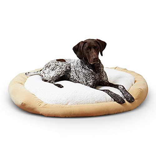 Happy Hounds Murphy Hundebett, Donut-Design, groß, 106,7 x 106,7 cm, Beige von Happy Hounds