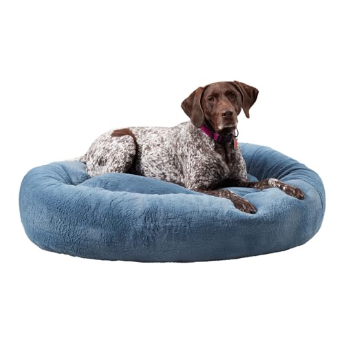 Happy Hounds Ryder Cuddler Donut Hundebett aus Kunstfell, Größe L, Kerry Blue von Happy Hounds