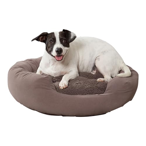 Murphy Hundebett, Donut, klein, 61 x 61 cm, Grau von Happy Hounds