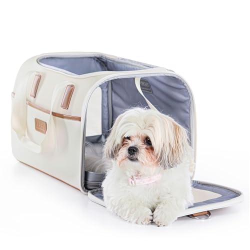 Argo Haustier-Tragetasche, weich, Motiv: Pawsport to Adventure – Hundetasche, Reisen, Reisen, strapazierfähige Reißverschlüsse und Netzgewebe von Happy Living