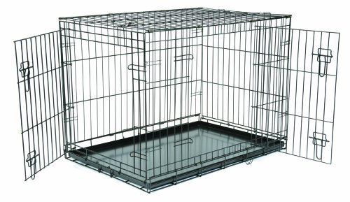 Happy Pet Fold Flat Transportkäfig für Hunde, zusammenklappbar, mittelgroß von Happypet