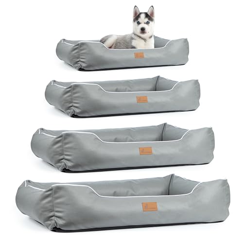 Happy Shephie Hundebett - Ultimativer Komfort für Extra Große Hunde - Robuste Ränder, rutschfeste Unterseite & Waschbares Hundekorb Wendekissen - 110 x 75 x 25 cm von Happy Shephie