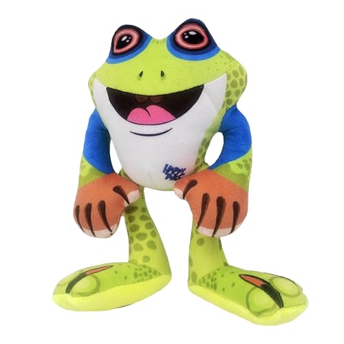 Happy Tails Interaktives Hundespielzeug Frosch, quietschend, für mittelgroße bis große Hunde, strapazierfähiges Polyester mit verstärkten Nähten, 30,5 cm, Grün von Happy Tails