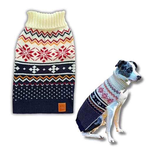 Gemütlicher Acryl-Hundepullover für Outdoor-Abenteuer, atmungsaktiv und isolierend gestrickt, klassische Passform, Rucksackausrüstung für Hunde, Wanderausrüstung, Hunde-Campingausrüstung (groß, von Happy Trails PNW