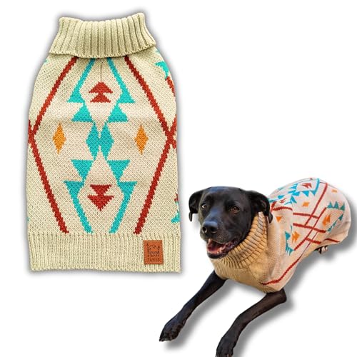 Gemütlicher Acryl-Hundepullover für Outdoor-Abenteuer, atmungsaktiv und isolierend gestrickt, klassische Passform, Rucksackausrüstung für Hunde, Wanderausrüstung, Hunde-Campingausrüstung (Größe M, von Happy Trails PNW