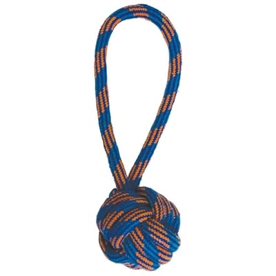 Happy Pet Ropee Bal Tugger Flostouw Blauw/Oranje 26X9X10 cm von Happy Pet