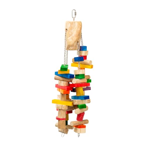 HappyBird | Chewing Log | Papageienspielzeug aus Holz | ca. 17 x 17 x 61 cm von HappyBird