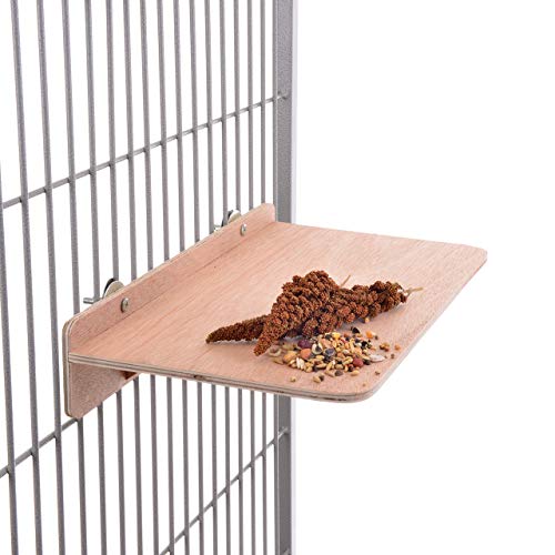 HappyBird | Tolles XXL Sitzbrett für Vögel | der Neue Futterplatz 41 x 24 cm als perfektes Zubehör im Käfig | Ideal für den Wellensittch, Nymphensittich, Graupapagei und andere Papageien von HappyBird