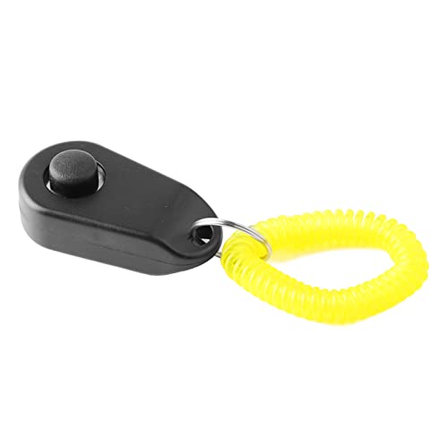 HappyFit Hundetrainings-Clicker, interaktiv, quietschend, bequem, universeller Trainings-Clicker-Ring für Hunde und Katzen (Negro) von HappyFit