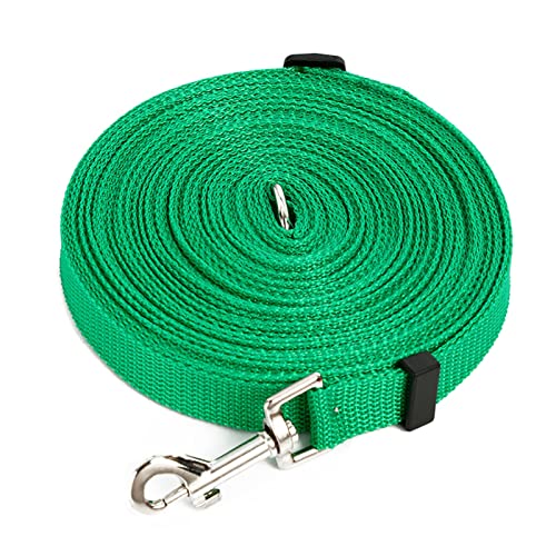 HappyFit Lange Hundeleine, 9,1 m, verstellbar, tragbar, Hundetrainingsleine für große Hunde, Wandern, Camping, Training, Schwimmen (Green) von HappyFit