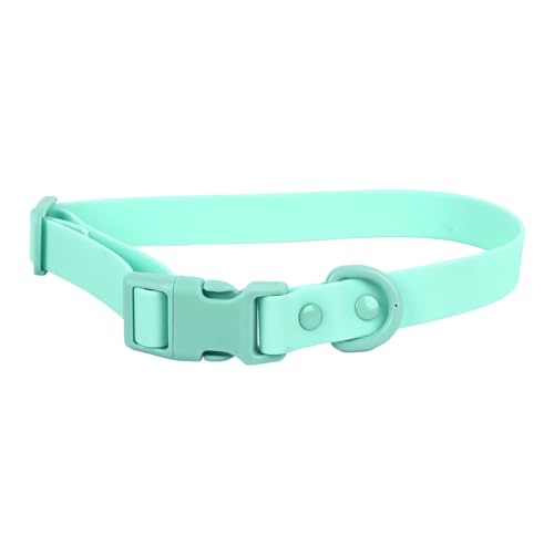 HappyFit verstellbares Hundehalsband, wasserdicht, rostfrei, leicht zu reinigen, weich, flexibel, bequem, PVC-Hundehalsband für Hunde, Katzen, Haustiere (31‑50cm/12.2‑19.7in Adjustable) von HappyFit