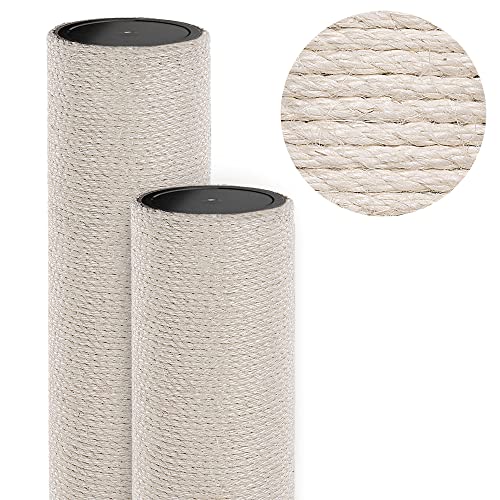 HAPPYPET Sisalstamm für Kratzbaum Ø 18 cm - 40/50/60/80 cm, Dickes Sisal, Massiver Ersatz-Stamm Säule für Katzenbaum, M10 Gewinde, Ersatz Kratzstamm von Happypet