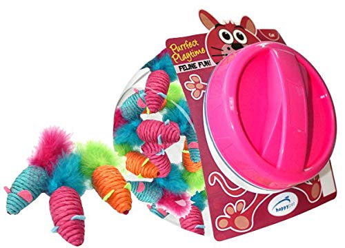 Happy Pet Products Limited Carnival Mäuse Katzenspielzeug Display Jar von Happypet