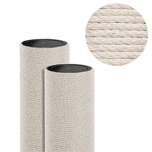 HAPPYPET Sisalstamm für Kratzbaum Ø 18 cm - 40/50/60/80 cm, Dickes Sisal, Massiver Ersatz-Stamm Säule für Katzenbaum, M10 Gewinde, Ersatz Kratzstamm von Happypet