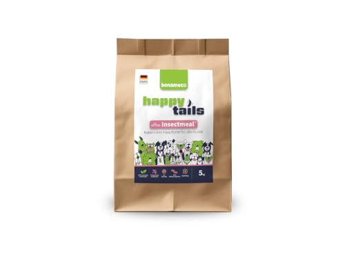 bonameco Happytails Insectmeal Insektenfutter für Hunde (1 x 5 kg) - Hundefutter Trocken Getreidefrei & Hypoallergen - Nachhaltiges Insekten Trockenfutter - Insektenprotein - Made in Germany von Happytails