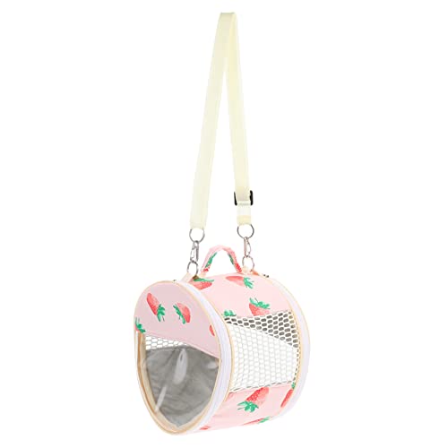 Hamster aus Tasche Hamster-Ausgangsbeutel Flughörnchen-Rattenträger Kleintiertransporter tiertransporttasche Haustierträger Tragetasche für Kleintiere Chinchilla-Tasche Plüsch Rosa Happyyami von Happyyami