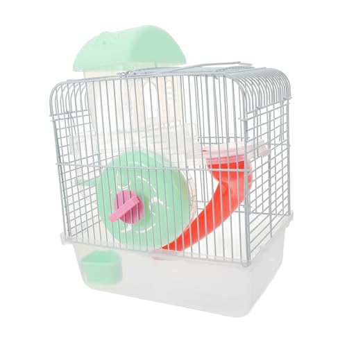 Hamsterkäfig Haustier Hund Minikäfig Für Hamster Tore Rennmaus Kleintierfutterautomaten Frettchenkäfig Für Zwerghamster Käfige Für Meerschweinchen Light Green Eisendraht Happyyami von Happyyami