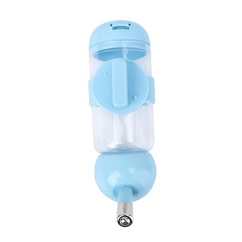 Happyyami 1 STK Hängender Trinkbrunnen Kaninchenwasser Wasserflaschen transparente wasserflasche Clear Water Bottle Wasserspender für Katzen Hängender Wasserspender für Haustiere Abs Blue von Happyyami