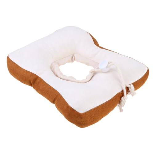 Happyyami 1 STK Schildkragen für Haustiere katzenhalsband Verstellbares für Anti-Leck-Kragen schützend Anti-Biss- für Haustiere Light Brown von Happyyami