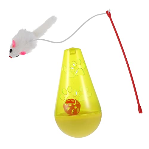 Happyyami 1 Satz Becher Leckerli Spendendes Katzenspielzeug Ballspielzeug Für Katzen Zubehör Für Katzenspielzeug Becherspielzeug Für Katze Tumbler Katzenspielzeug Yellow Plastik von Happyyami