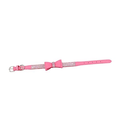 Happyyami 1 Satz Diamanthalsband Für Haustiere Abreißbares Hundehalsband Santa Krawatte Abnehmbarer Kragen Strapazierfähiges Halsband Wanderhalsband Für Hunde Welpe Fliege Mikrofaser Rosa von Happyyami