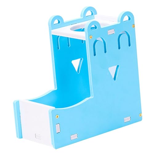 Happyyami 1 Satz Futternapf für Hamster ausgestopftes Kaninchen Wasserspender für Kaninchenfutter Hamster wasserspender Hamster trinkflasche Hasenversorgung Hundezubehör hölzern Sky-Blue von Happyyami