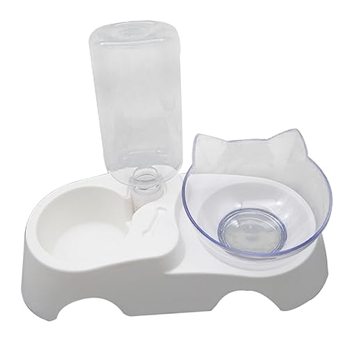 Happyyami 1 Satz Futternapf für Katzen Katzennäpfe erhöhte Hundenäpfe pet Feeder pet Food Container Katzennapf Katzenfutter für den Haushalt Multifunktionsnapf für Haustiere STK Weiß von Happyyami