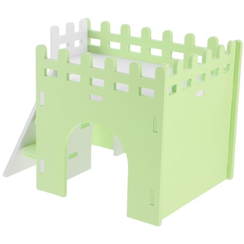 Happyyami 1 Satz Hamsterhaus Hamster hamsterspielzeug nagerhaus Hideout Hamster-Villa Wurf Schweine Huhn Schlosskäfig für Meerschweinchen Hamsterkäfig entzückendes Rattenhaus PVC von Happyyami