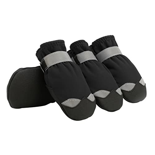Happyyami 1 Satz Haustier-Anti-ski-Stiefel Hund Kleiner Haustiere Wasser Griff Hundestiefel Beschützer Schnee Erste Regen Für Pfoten Hundeschuhe Kleine Hundefutter Black Nylon Happyyami 1 Satz Haustier-Anti-ski-Stiefel Hund Kleiner Haustiere Wasser Griff Hundestiefel Beschützer Schnee Erste Regen Für Pfoten Hundeschuhe Kleine Hundefutter Black Nylon von Happyyami